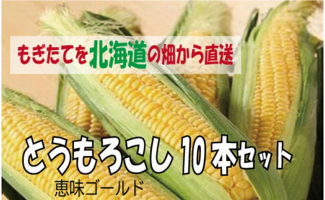 【農家直送】もぎたてとうもろこし10本のサムネイル