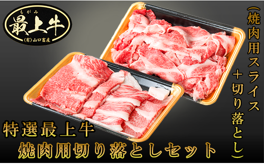 015-014 最上牛焼肉+切り落としセット(焼肉用スライス350ｇ+切り落とし350ｇ)のサムネイル