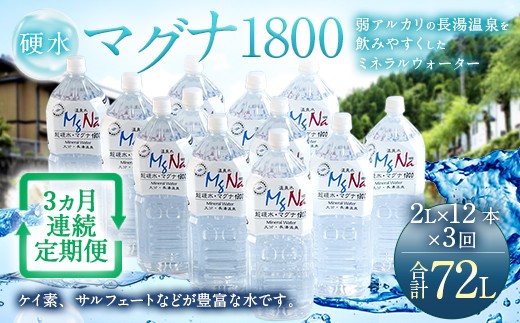 定期便 3ヶ月連続 マグナ1800 2l 12本 3回 計72l 大分県竹田市 ふるさと納税 ふるさとチョイス