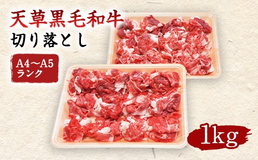 熊本県天草産 黒毛和牛 切り落とし 1kg A4～A5ランクのサムネイル