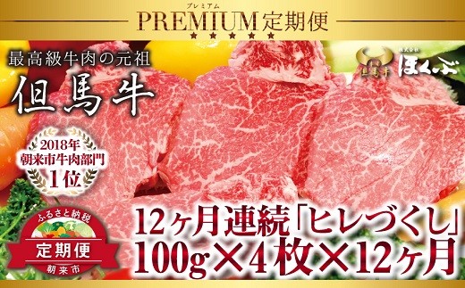 2018年朝来市牛肉ランキングにおいて1位を獲得した「但馬牛ヒレステーキ」