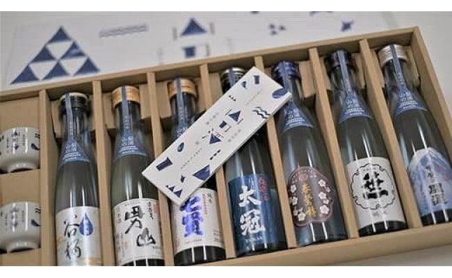 山梨の地酒 純米酒 飲み比べ180ml 7本セット（お猪口2個、リーフレット付き） - 山梨県都留市｜ふるさとチョイス - ふるさと納税サイト