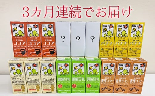 5787 0410 お楽しみ付き キッコーマン豆乳満喫便 200ml 54本 3ヶ月