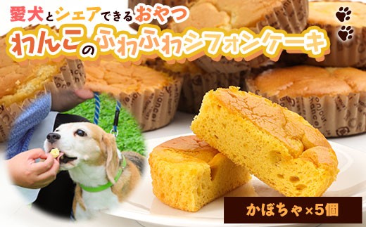 【岩手県矢巾町】愛犬とシェアできるシフォンケーキ（かぼちゃ５個）