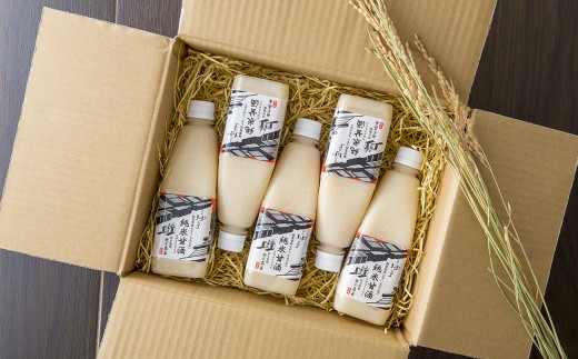北上産米使用 純米甘酒 500㎖×5本