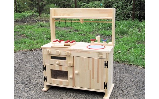 B 015 手作り木製ままごとキッチン 大きなレンジ 鍋 フライパン付き Dhk 大阪府泉南市 ふるさと納税 ふるさとチョイス