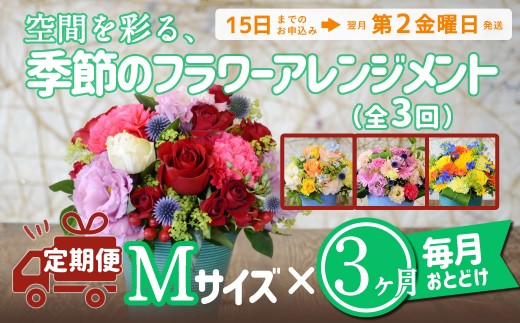 月1回、3ヶ月間のお届けです。(計3回)