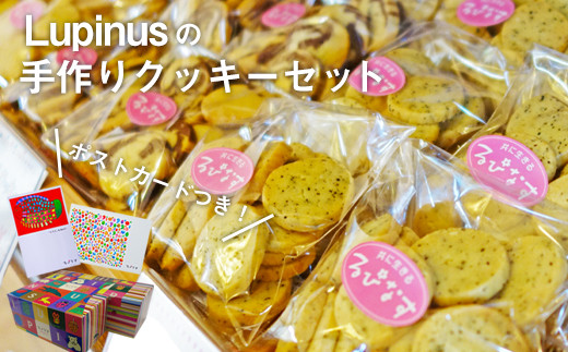 るぴなすクッキーセット4種類 各60g×8袋《60日以内に出荷予定(土日祝除く)》熊本県 玉東町 るぴなすクッキーセット  プレーン/マーブル/レーズン/紅茶 かわいいデザインのポストカード2枚付き