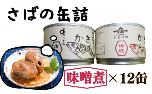 さば缶詰 味噌煮 12缶入 宮城県石巻市 ふるさと納税 ふるさとチョイス