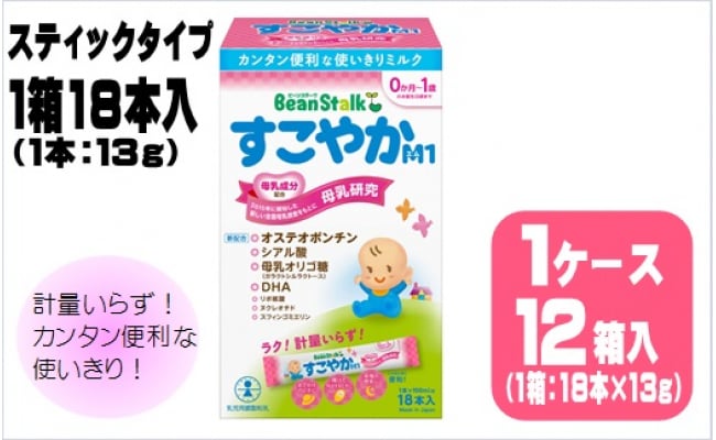 粉ミルク ビーンスターク すこやかm1 スティック 1ケース 12箱入 乳幼児用 群馬県大泉町 ふるさと納税 ふるさとチョイス