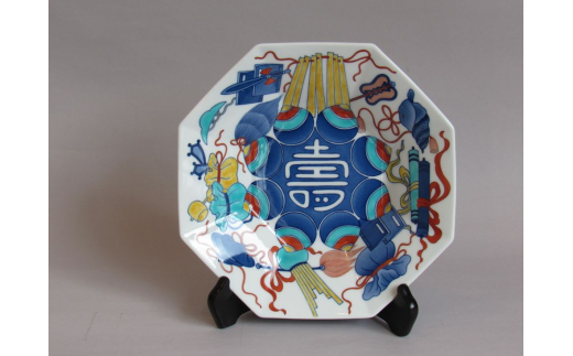 色絵鍋島文宝尽くし八角飾り皿 H610 - 佐賀県伊万里市 | ふるさと 