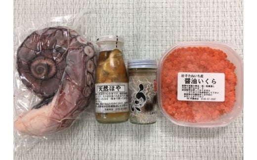 【冷凍】塩うに・いくら・ほや・たこセット