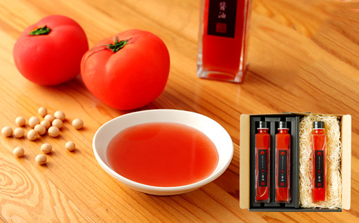 八代市 はちべえトマトの朱い醤油 200ml×3本セット トマト醤油