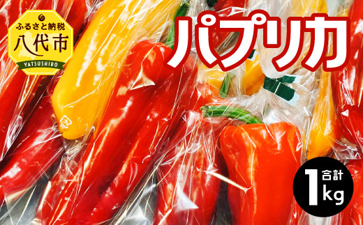 八代市産 宮島農園 パプリカ 1kg(ガブリエル)各3~4袋 赤色 黄色