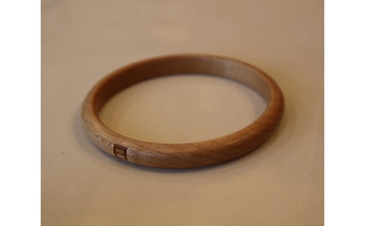 【広島県府中市】No.183 SHINBEY バングル ナチュラル S / ファッション アクセサリー 木製 無垢材 広島県