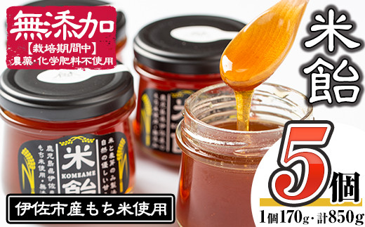 isa155 無添加米飴(850g・170g×5個) 伊佐市産もち米で作った米飴！砂糖