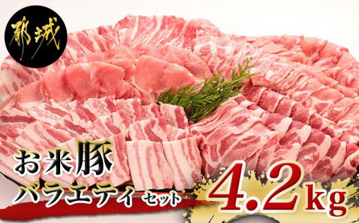 お米豚」バラエティセット4.2kg - (都城市) 都城産豚肉 銘柄豚