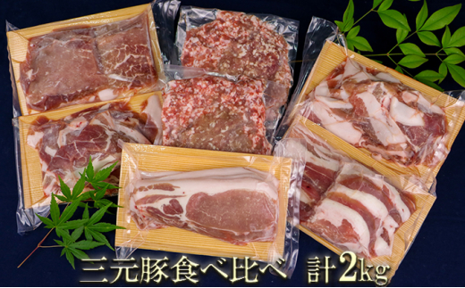 【宮城県涌谷町】[��5706-0245]涌谷町産三元豚食べ比べセット 2kg
