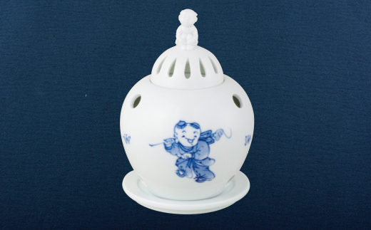 X2 智山窯 アイボリー釉金箔散らし獅子飾茶香炉 長崎県佐世保市 ふるさと納税 ふるさとチョイス