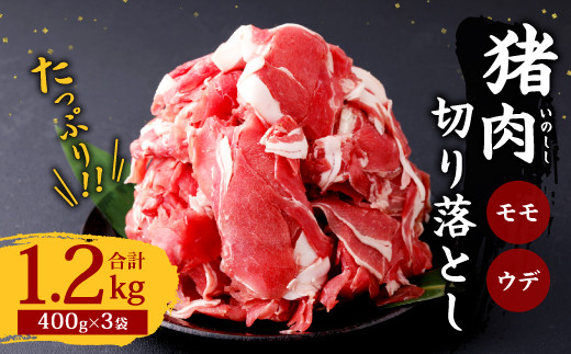 猪肉 切り落とし 1 2 モモ ウデ 400g 3 ボタン肉 いのしし 熊本県八代市 ふるさと納税 ふるさとチョイス