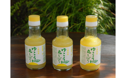 【徳島県上勝町】丸しぼり ゆこう果汁 3本セット