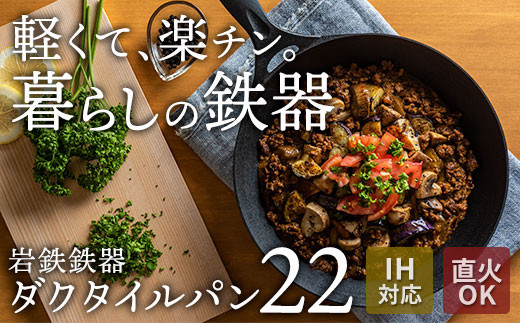 【IH対応】焦げつきづらく、錆びづらい!百年使えるフライパン・ダクタイルパン22cm