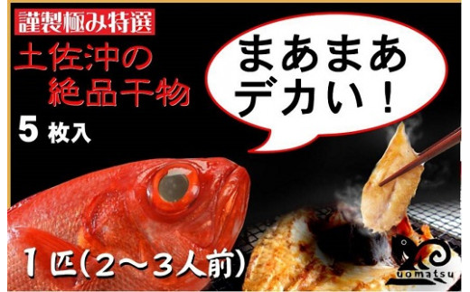 U101 大きな金目鯛 キンメダイ 干物5枚セット 高知県東洋町 ふるさと納税 ふるさとチョイス