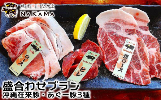 琉球焼肉nakama 沖縄在来豚 あぐー豚3種盛合せ 単品 1名様 沖縄県恩納村 ふるさと納税 ふるさとチョイス