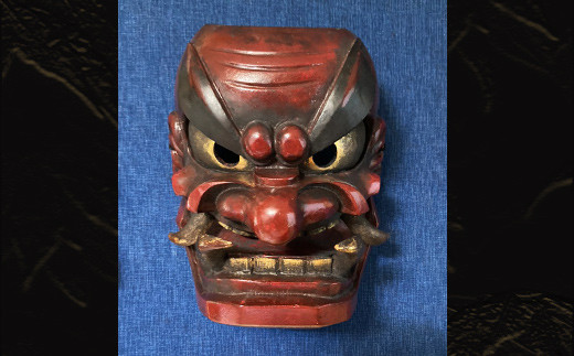 椎葉神楽面】古川三鶴亀作 力男面 伝統工芸品【椎葉の伝統と文化を ...