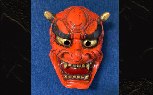 椎葉神楽面】古川三鶴亀作 鬼神面 伝統工芸品【椎葉の伝統と文化を ...
