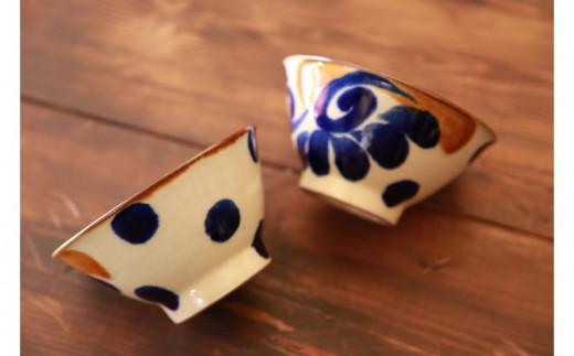 やちむんカフェ器人】4寸マカイ（2個セット） 〇 伝統工芸品 沖縄 読谷 