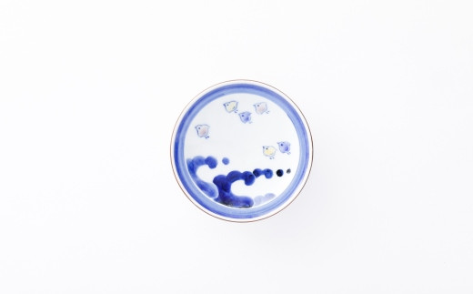 有田焼 たなかふみえ 染錦波千鳥縁付小皿 佐賀県npo支援 ふるさと納税 ふるさとチョイス