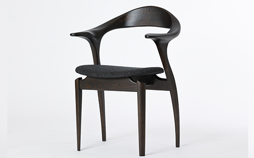 平田椅子製作所】諸富家具／Dining Half Arm Chair LILLY 1脚 ダーク