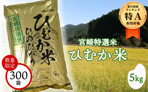 米 令和5年度産 宮崎特選米 （ひむか米） ひのひかり 精米 5kg 米 宮崎県産 美郷町産 白米 ヒノヒカリ 九州産 送料無料