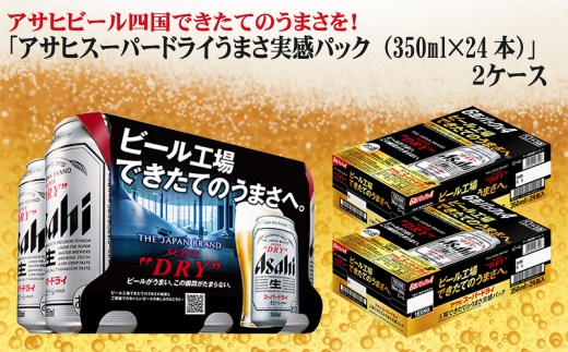 アサヒビール四国工場製造 アサヒ スーパードライ 工場できたてのうまさ実感パック 24本入り 2ケース 愛媛県西条市 ふるさと納税 ふるさとチョイス