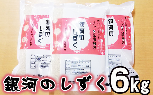 Z 001 雫石町産 銀河のしずく 精米 6kg 窒素ガス充填梱包 岩手県雫石町 ふるさと納税 ふるさとチョイス