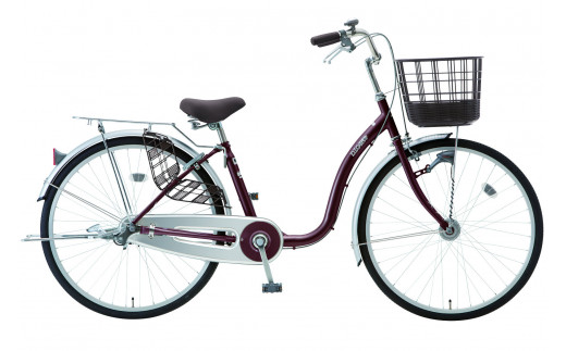 き*か様 中古LEDオート内装3段変速自転車【日本製】26インチ★ワインレッド 内装3段オートライト付き自転車ディオラ26型ワインレッド ※関東地方