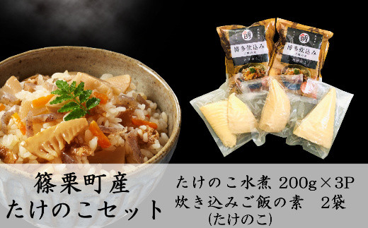 Bz008 篠栗産たけのこ セット たけのこ水煮 炊き込みご飯 タケノコ 筍 福岡県篠栗町 ふるさと納税 ふるさとチョイス