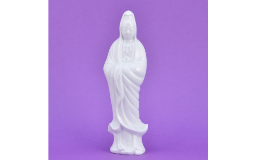 未使用　聖観音（しょうかんのん）　白磁 観音菩薩　観世音菩薩　中国美術工芸品 未使用 聖観音（しょうかんのん） 白磁 観音菩薩 観世音菩薩