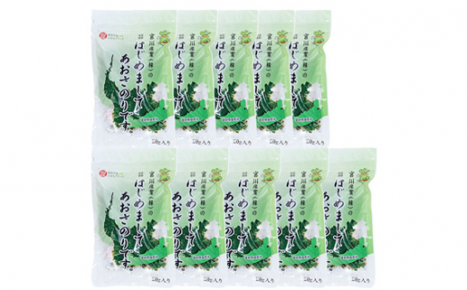 【愛知県田原市】No.093 はじめましてあおさのりです。　10パック　計200g ／ 海苔 海藻 愛知県 特産品