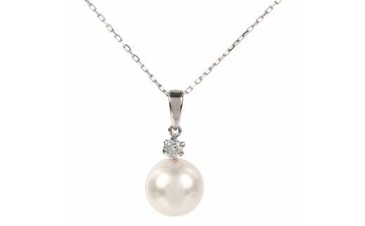 715 プラチナあこや本真珠ダイヤモンドペンダント 7mmUP プラチナ Pt  