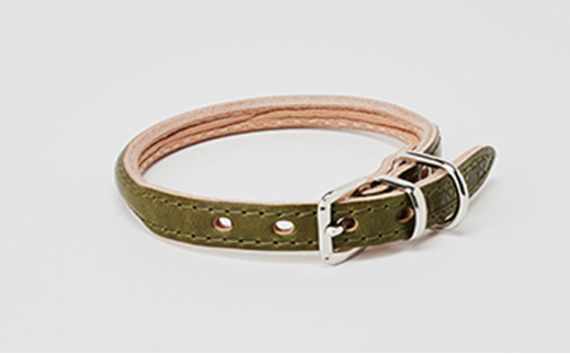 [№5258-7033]0095good collar 2号［犬 猫 首輪］オリーブ