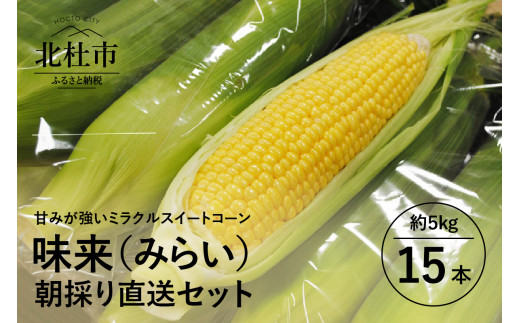 北杜市産とうもろこし 味来 みらい 朝採り直送15本セット 約5 山梨県北杜市 ふるさと納税 ふるさとチョイス