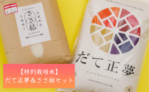 特別栽培米 だて正夢 ささ結セット 宮城県大崎市 ふるさと納税 ふるさとチョイス