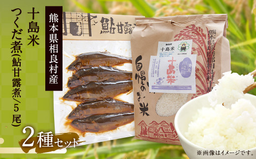 十島米 3kg つくだ煮 (鮎甘露煮/5尾) 250g 2種セット 佃煮 - 熊本県