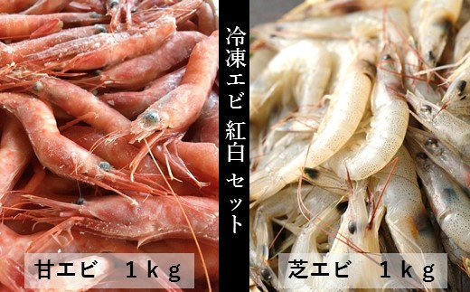 B 410 冷凍紅白えびセット 芝海老 甘海老 合計２kg 佐賀県鹿島市 ふるさと納税 ふるさとチョイス