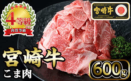 Ku032 宮崎牛 こま肉300g 2袋 計600g 美味しい牛肉をご家庭で Ku032 宮崎県串間市 ふるさと納税 ふるさとチョイス