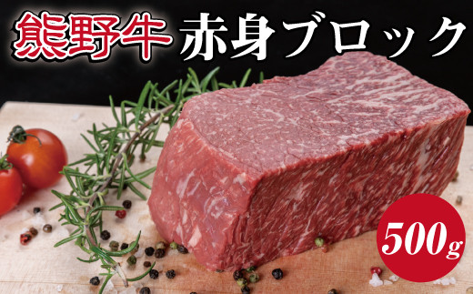 【和歌山県串本町】特選黒毛和牛 熊野牛 赤身ブロック 約500g【mtf412】