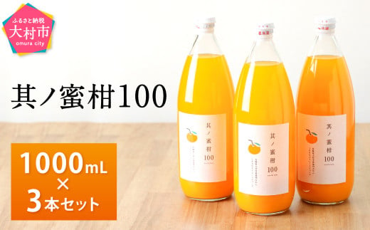 其ノ蜜柑100 1000ml 3本 みかんジュース ストレート 80pt 長崎県大村市 ふるさと納税 ふるさとチョイス