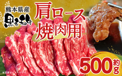 熊本県産 黒毛和牛 肩ロース 焼肉用 約500g 国産 牛肉 熊本県美里町 ふるさと納税 ふるさとチョイス